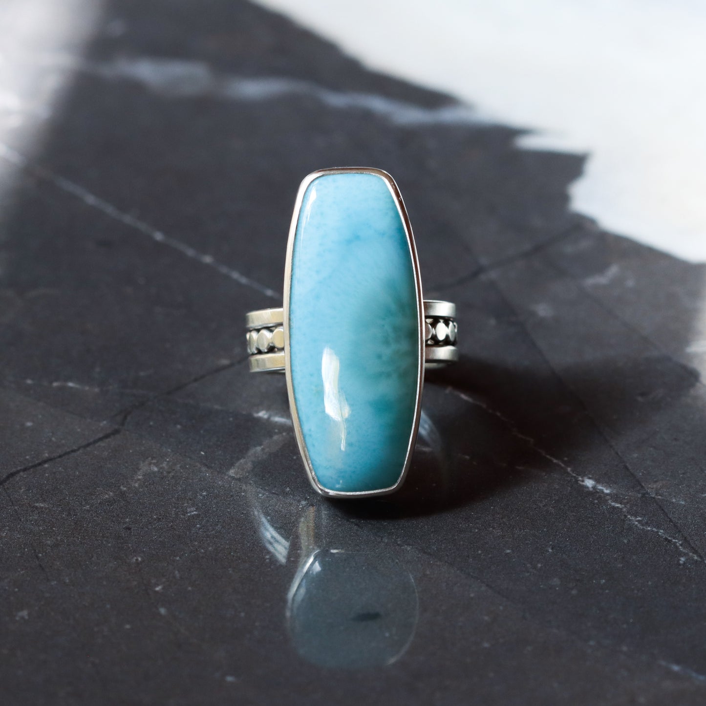 Sky Ring 2 - OOAK - size 7.5-cocktail ring-Blue Hour Designs