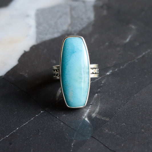 Sky Ring 2 - OOAK - size 7.5-cocktail ring-Blue Hour Designs