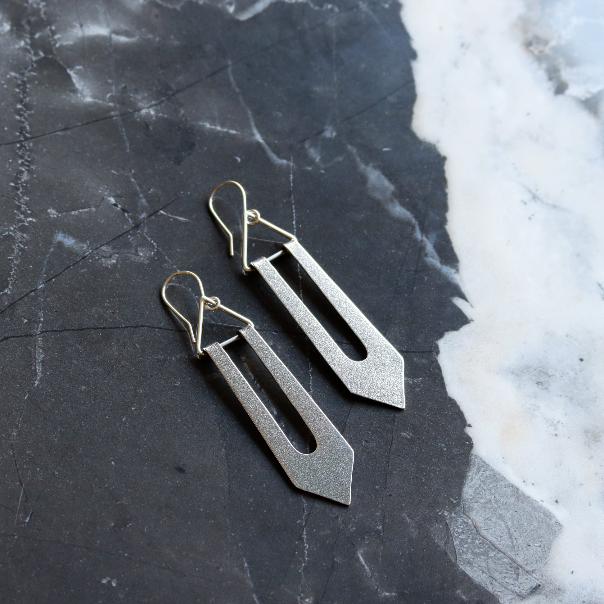 Soukaina Earrings - Silver-dangle earrings-Blue Hour Designs
