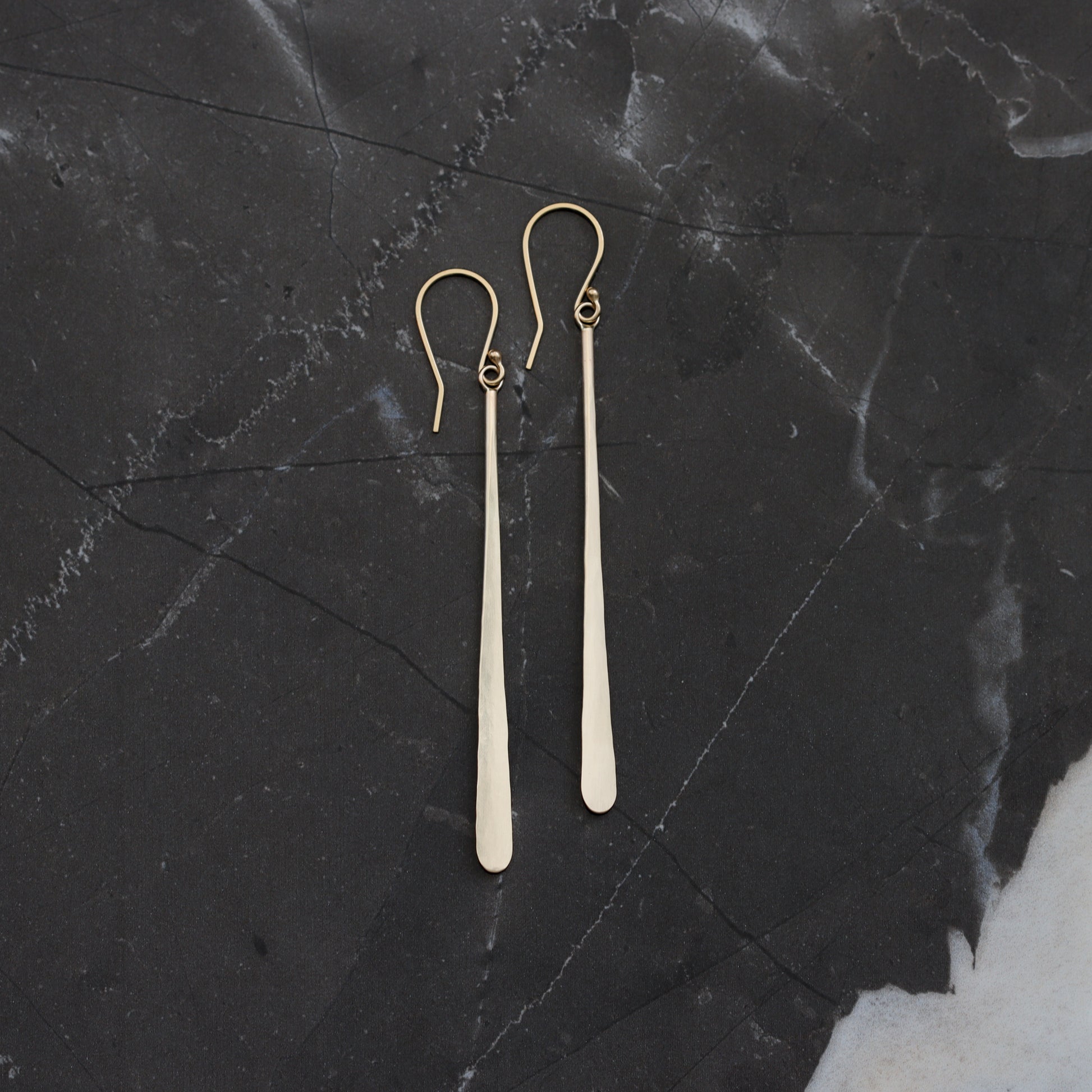 Stems Earrings - 14KY Gold-dangle earrings-Blue Hour Designs