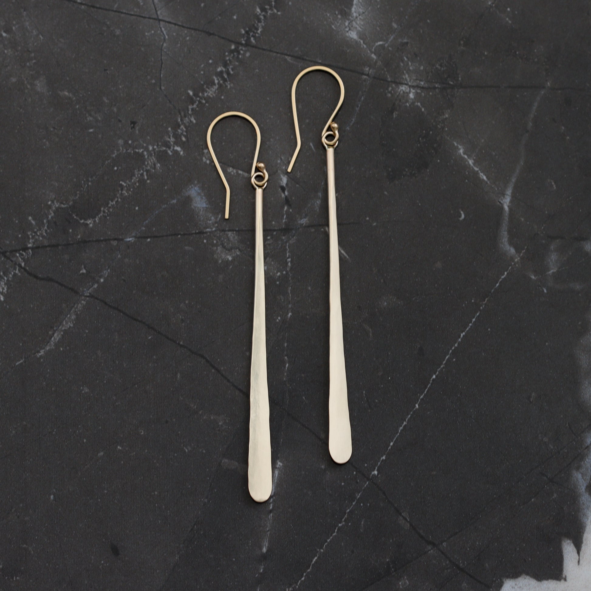 Stems Earrings - 14KY Gold-dangle earrings-Blue Hour Designs
