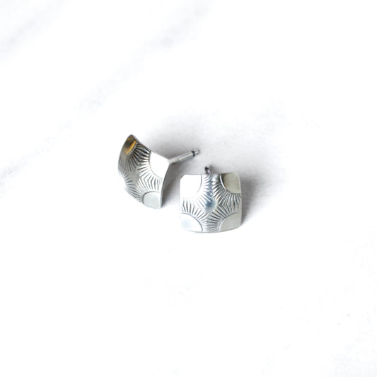 Sunburst Squares-stud earrings-Blue Hour Designs