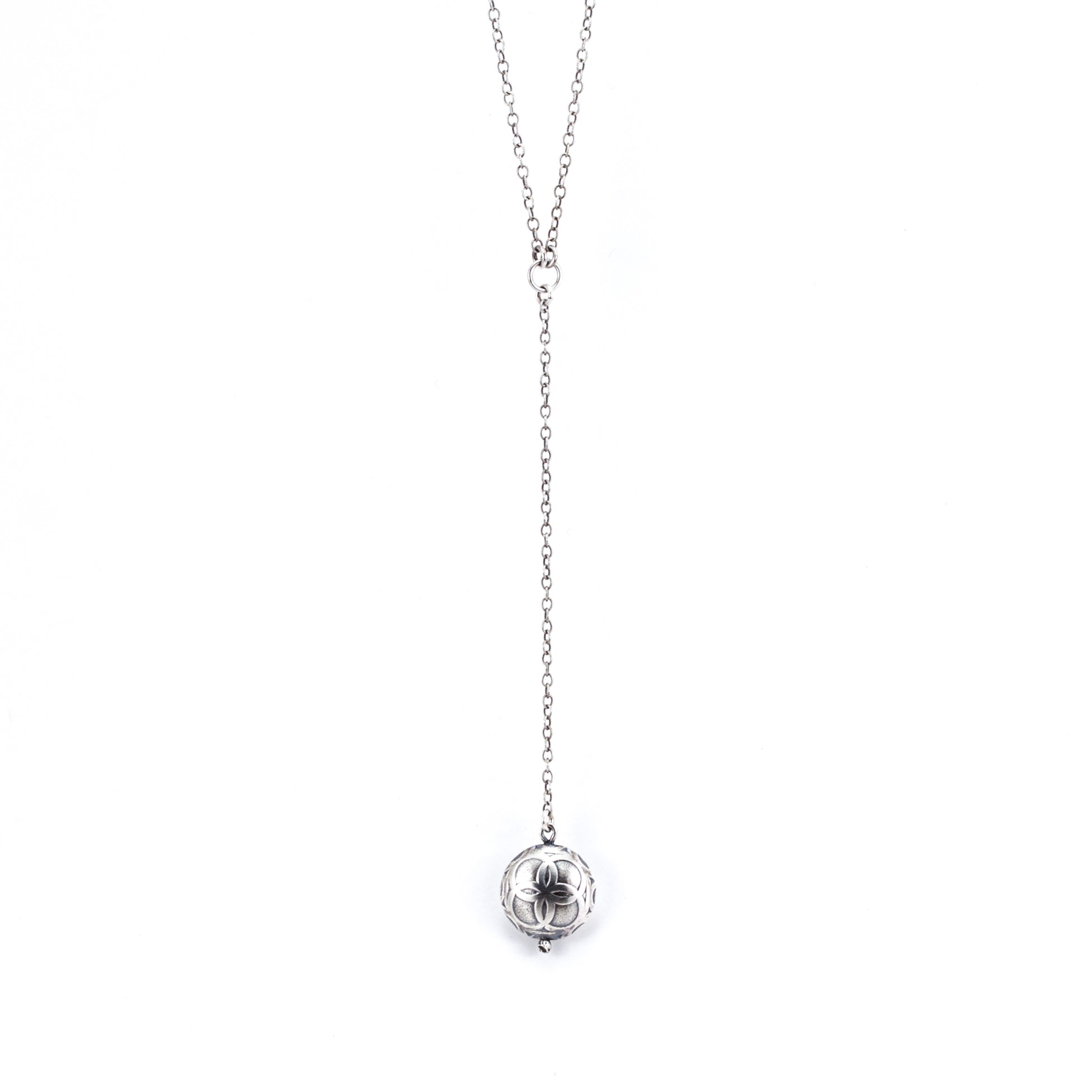 Token Drop Lariat Necklace-pendant necklace-Blue Hour Designs