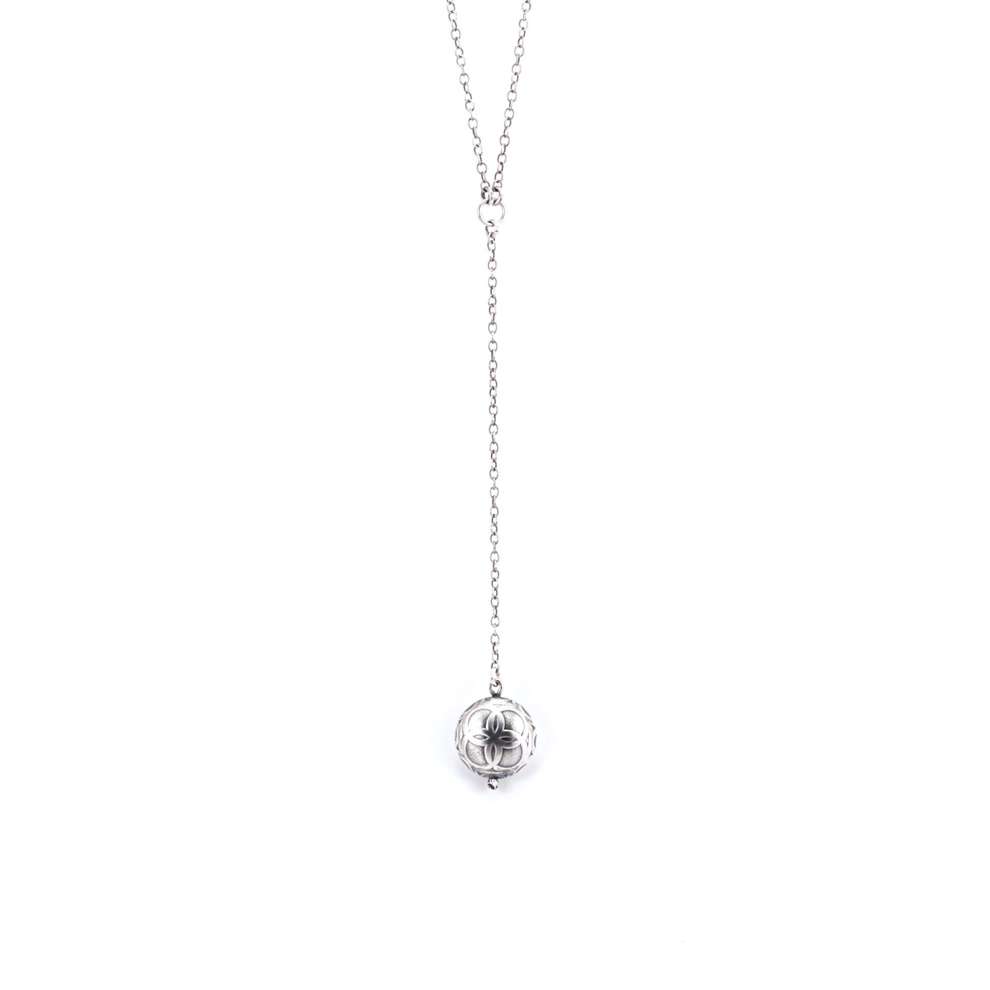 Token Drop Lariat Necklace-pendant necklace-Blue Hour Designs