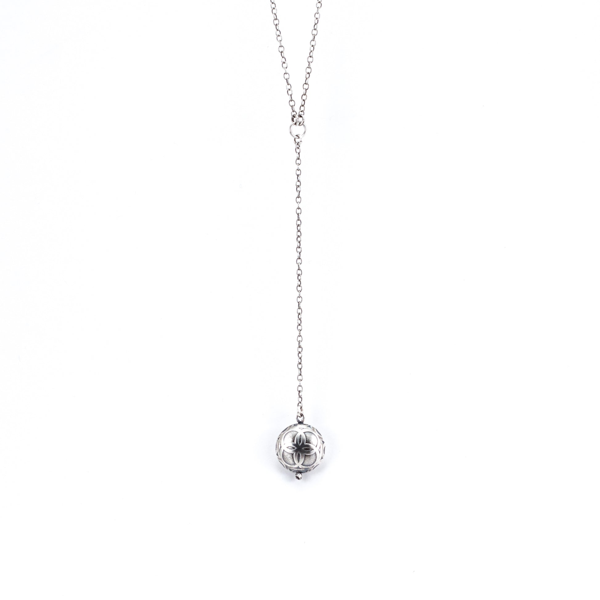 Token Drop Lariat Necklace-pendant necklace-Blue Hour Designs