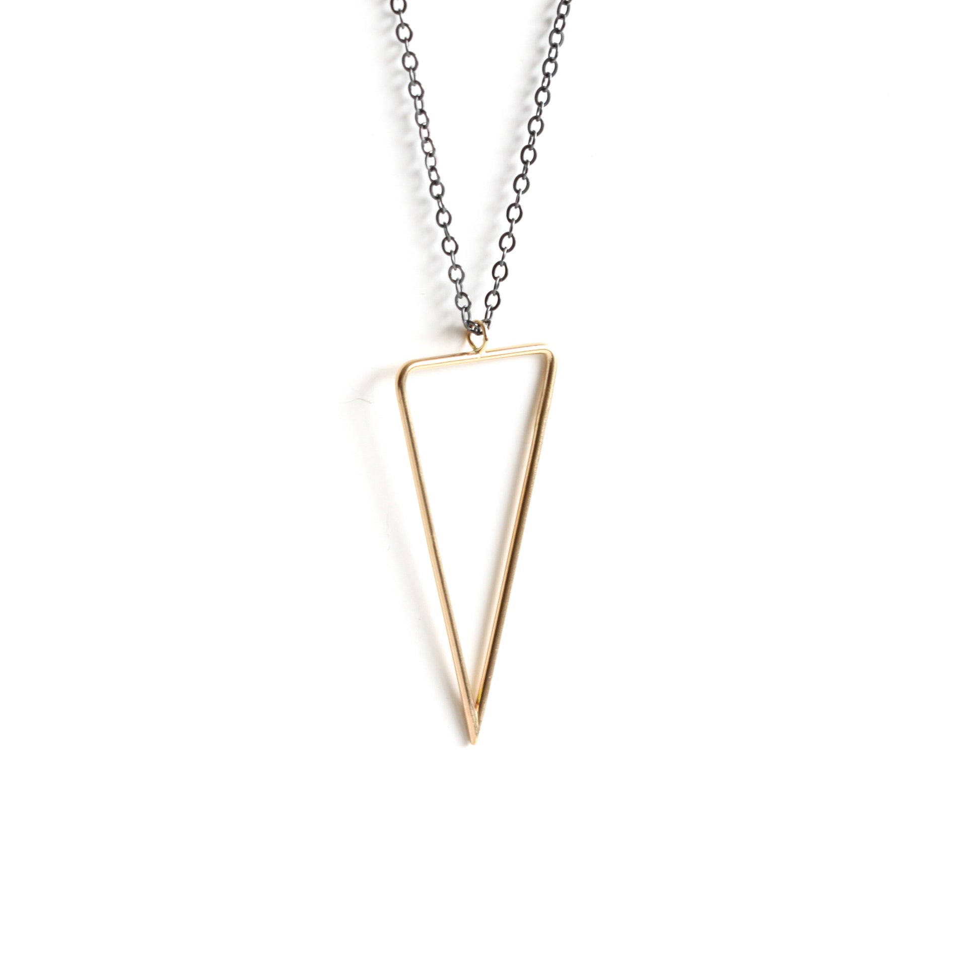 Triad Necklace - 14KY Gold-pendant necklace-Blue Hour Designs