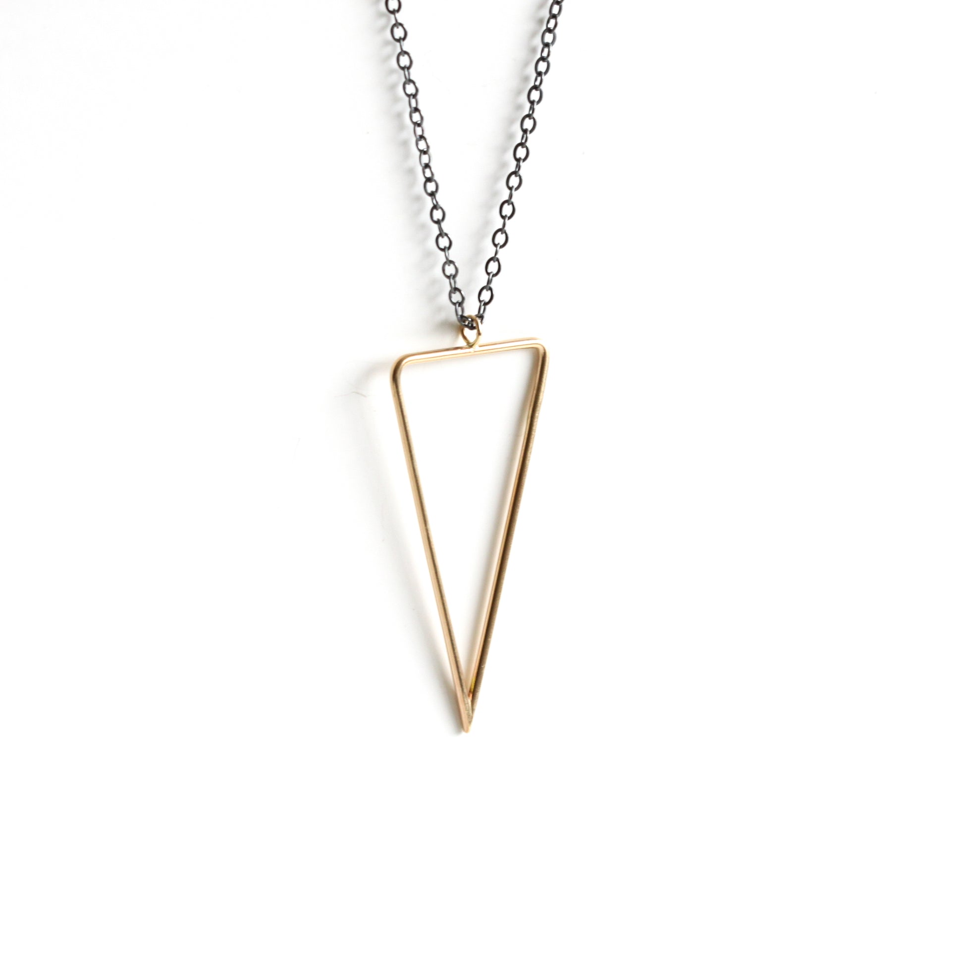 Triad Necklace - 14KY Gold-pendant necklace-Blue Hour Designs
