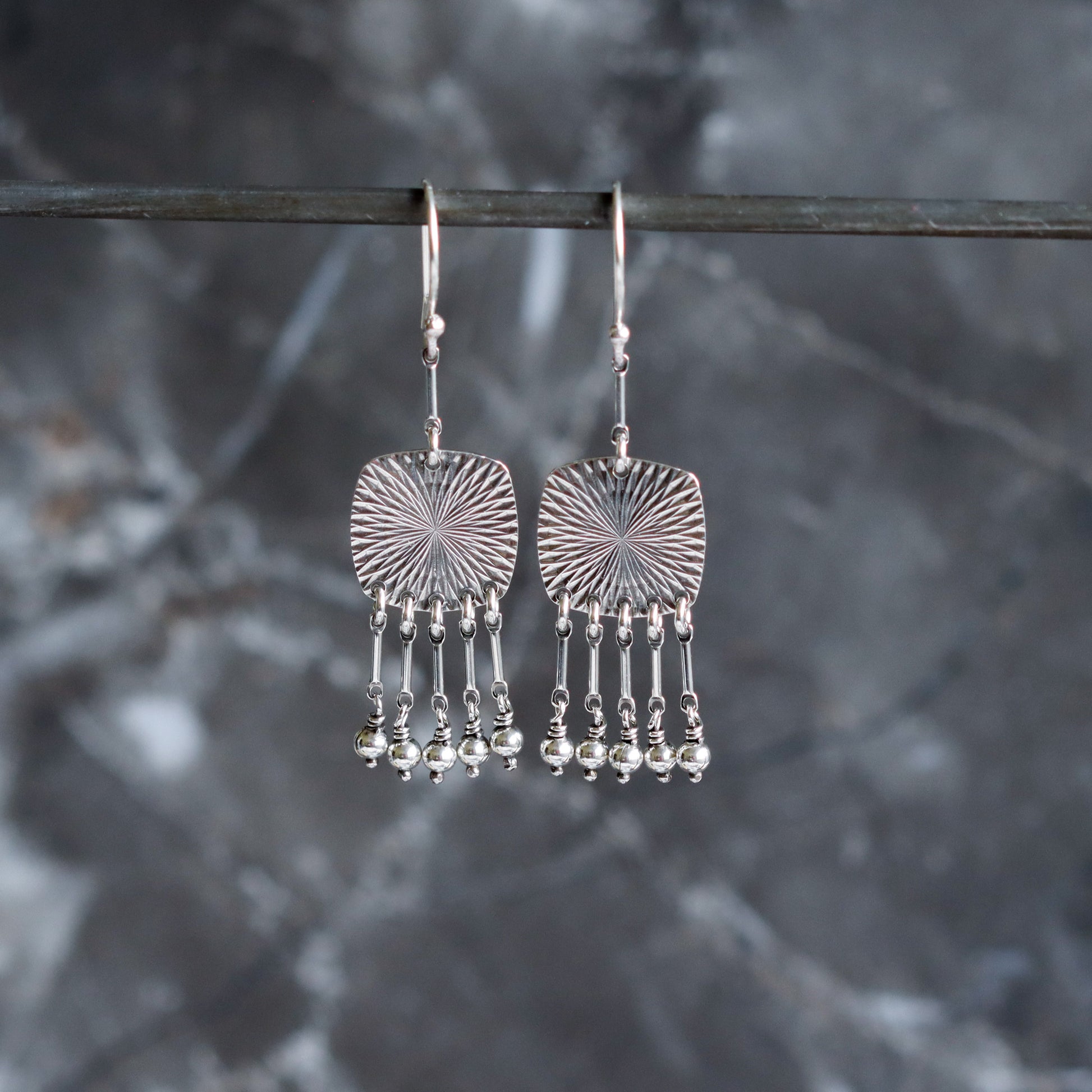 Tucana Fringe Earrings-dangle earrings-Blue Hour Designs