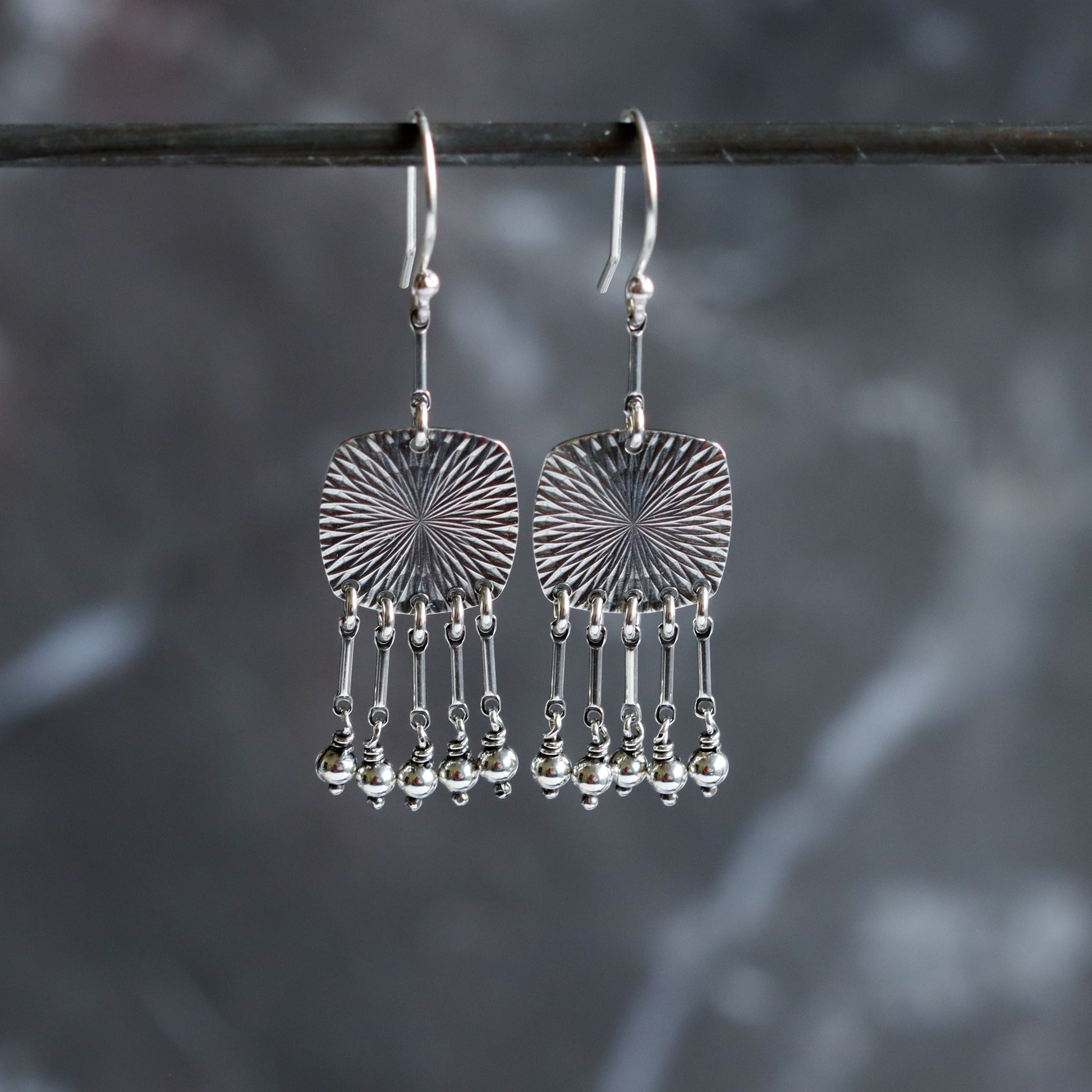 Tucana Fringe Earrings-dangle earrings-Blue Hour Designs
