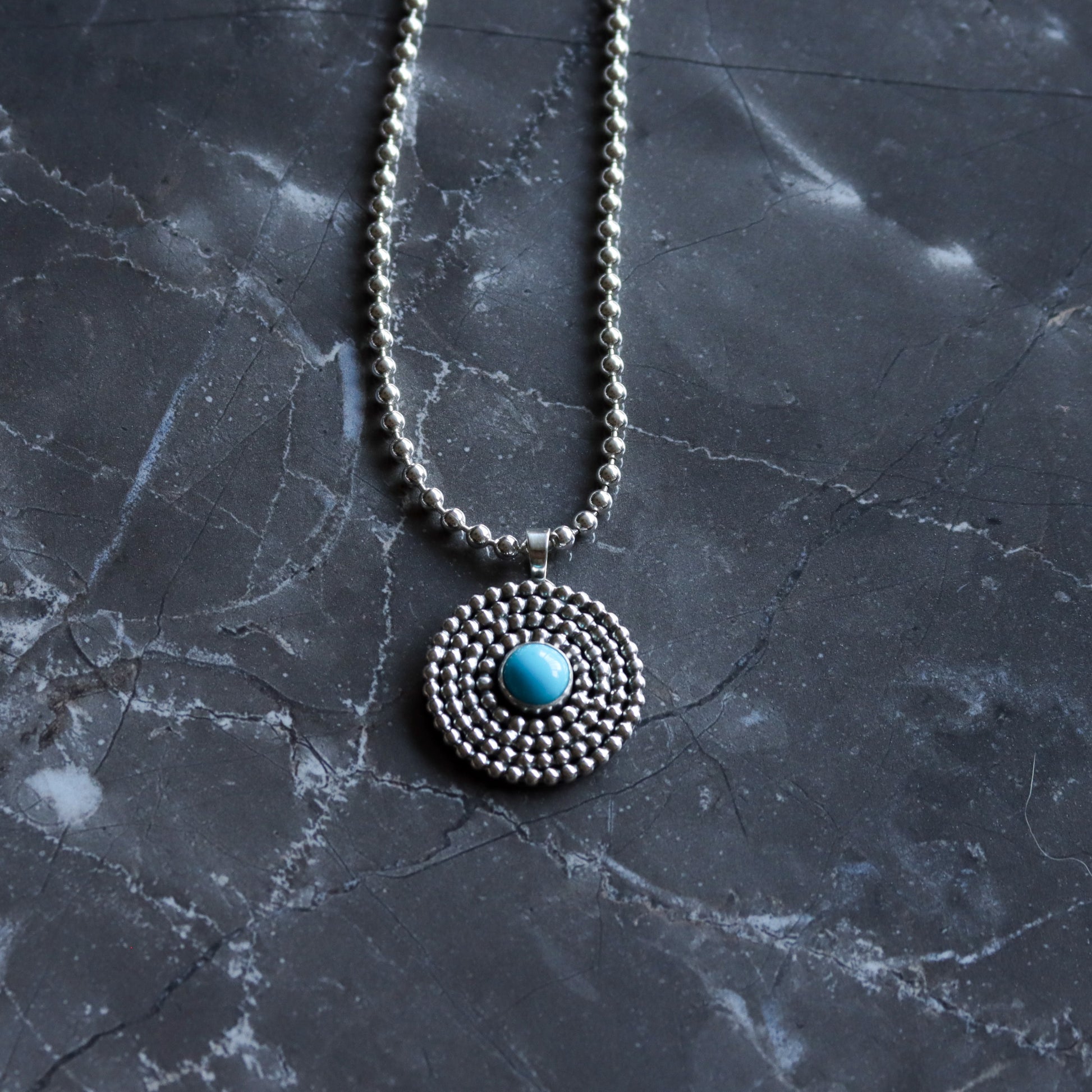 Turquoise Relic Necklace-pendant necklace-Blue Hour Designs