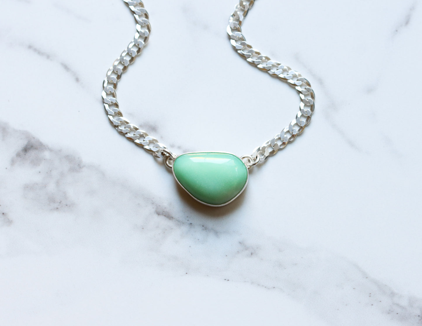 Variscite Choker 1 - OOAK-pendant necklace-Blue Hour Designs
