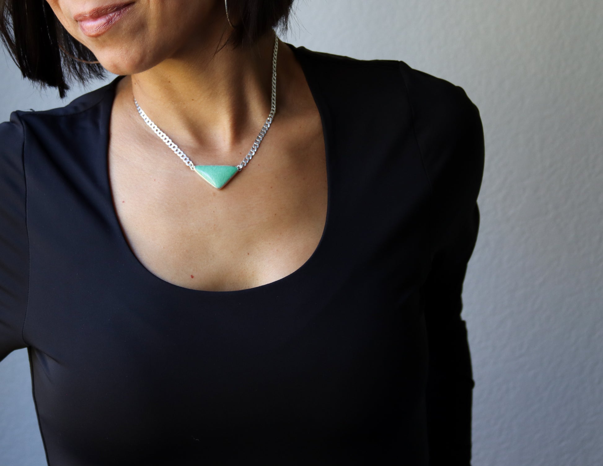 Variscite Choker 3 - OOAK-pendant necklace-Blue Hour Designs