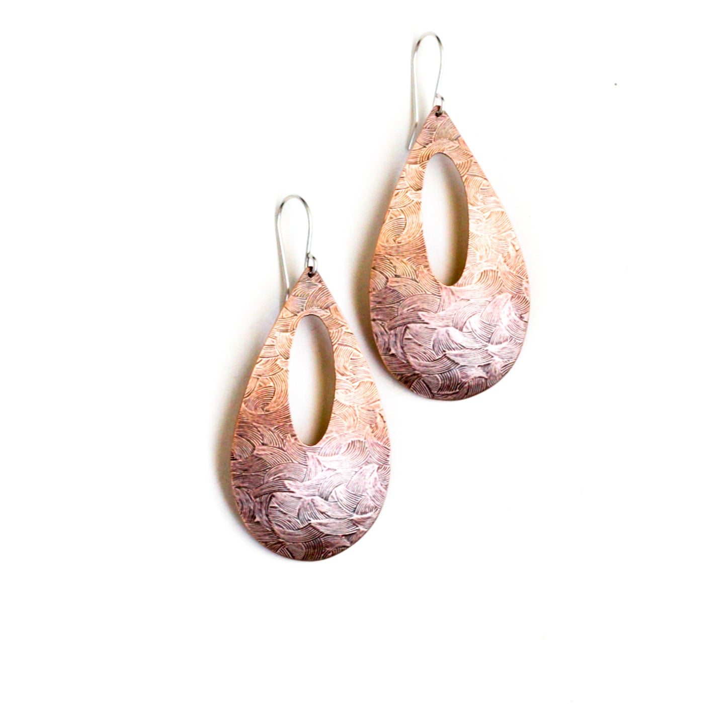Wheat Fields Earrings - Copper-dangle earrings-Blue Hour Designs
