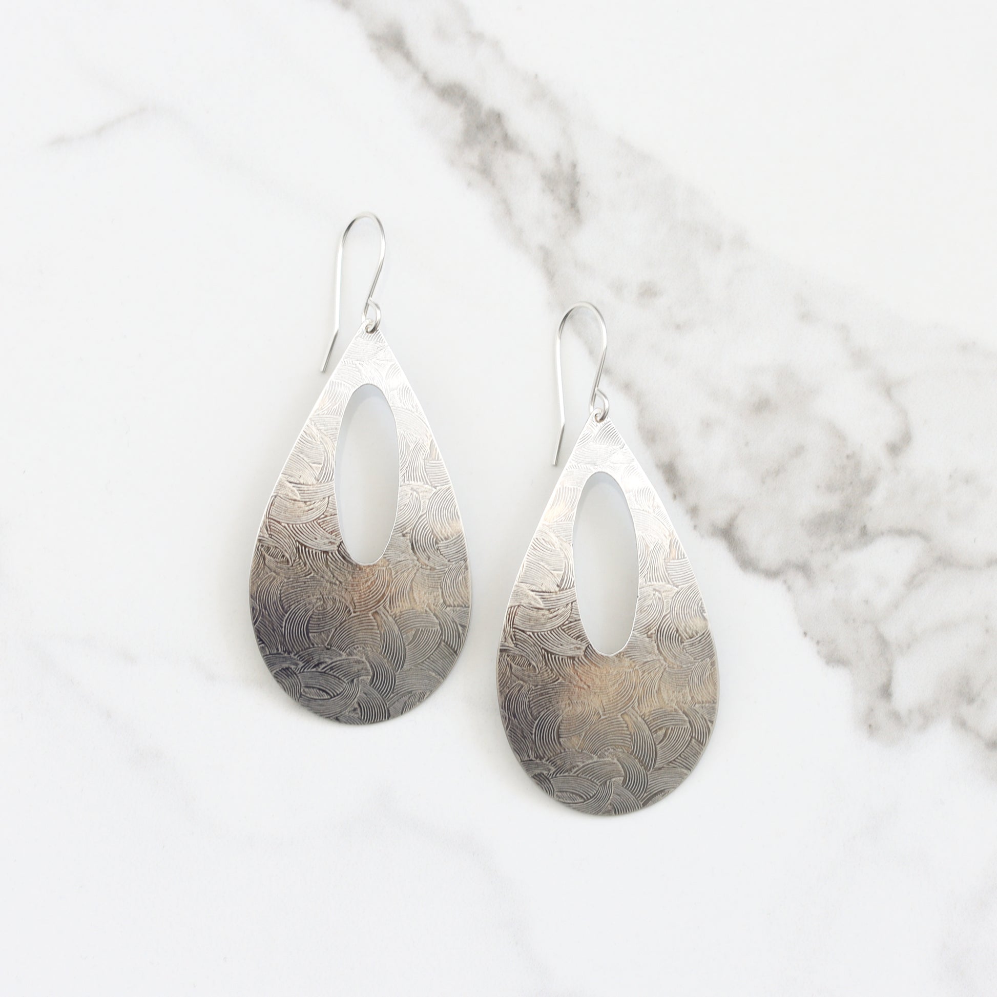Wheat Fields Earrings - Silver-dangle earrings-Blue Hour Designs
