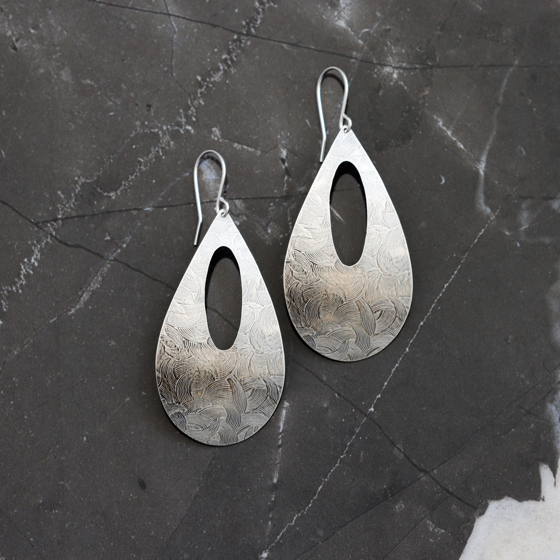 Wheat Fields Earrings - Silver-dangle earrings-Blue Hour Designs