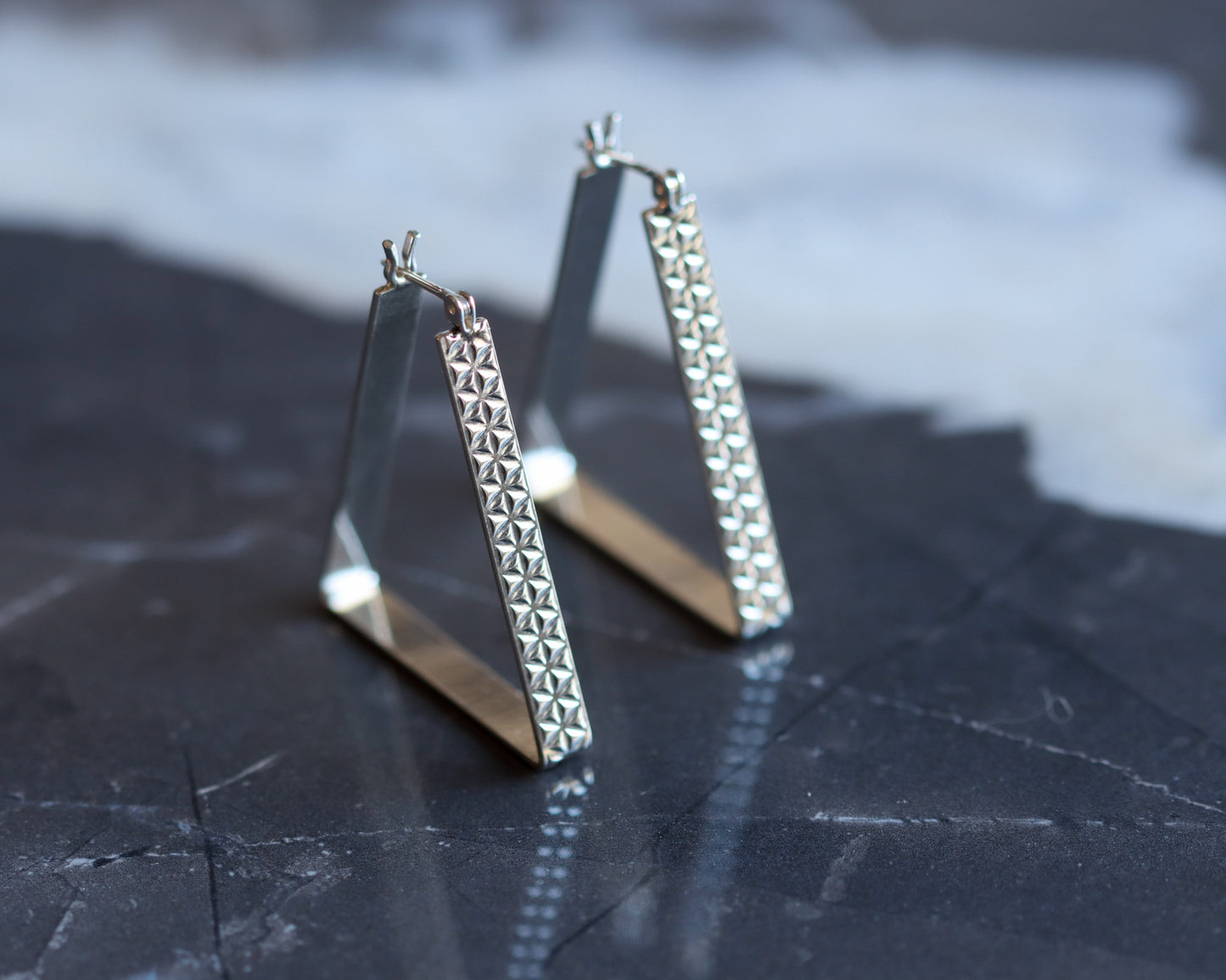 Yara Hoops - Large-hoop earrings-Blue Hour Designs