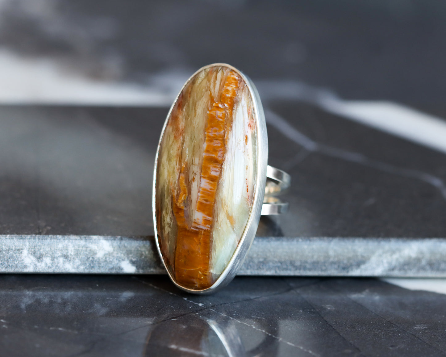 Oak Ring 2 - OOAK - Size 7.25