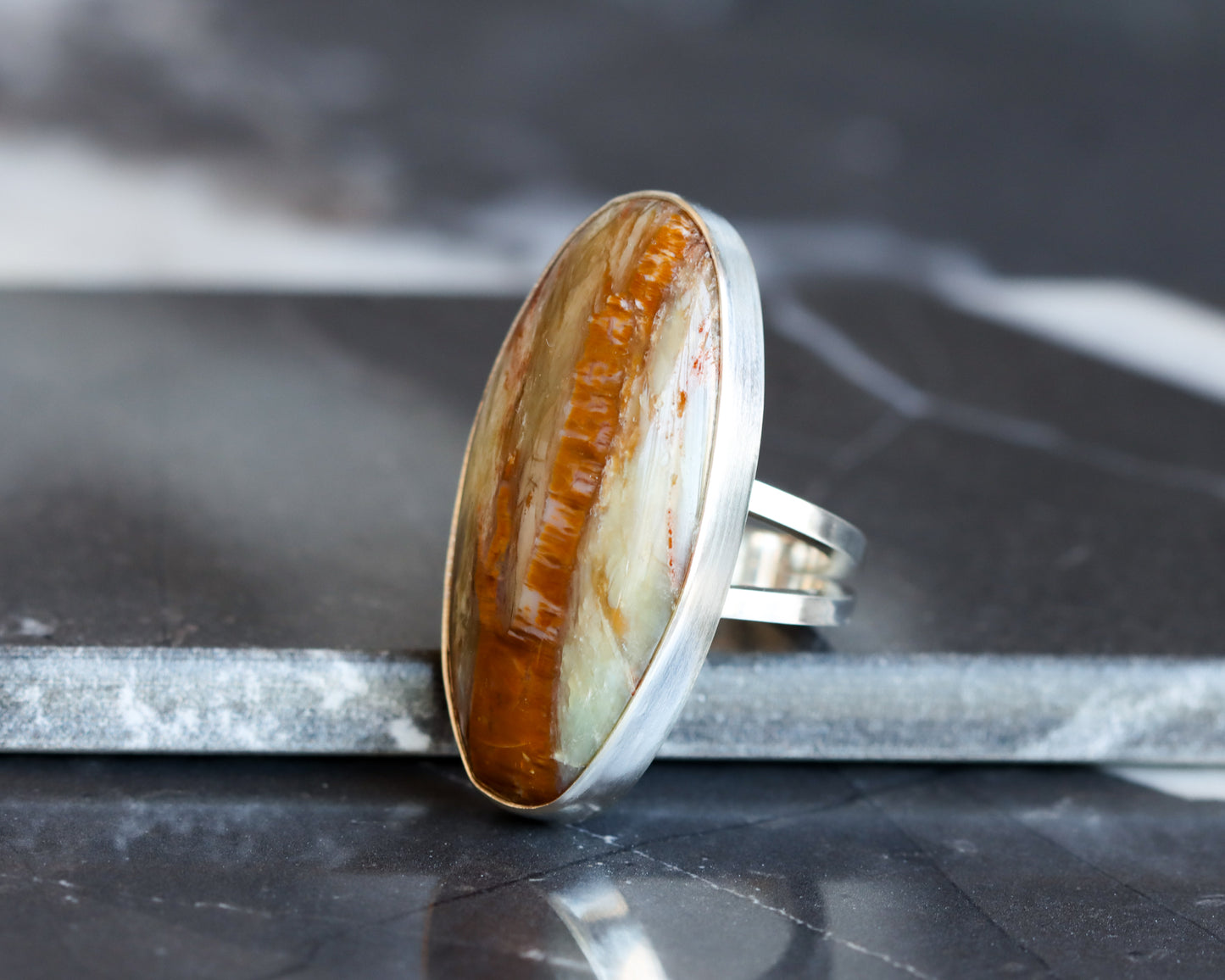 Oak Ring 2 - OOAK - Size 7.25