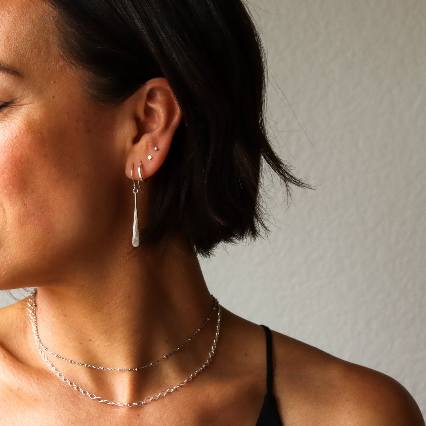 Square Dot Studs - 14K Gold