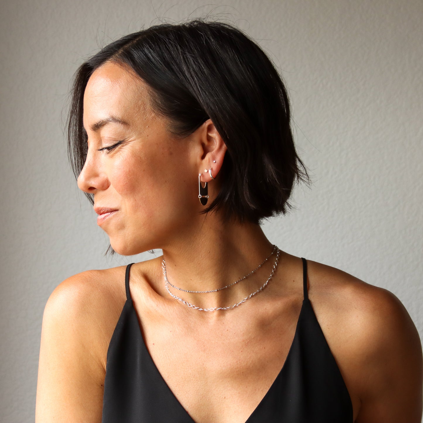 Square Dot Studs - Silver