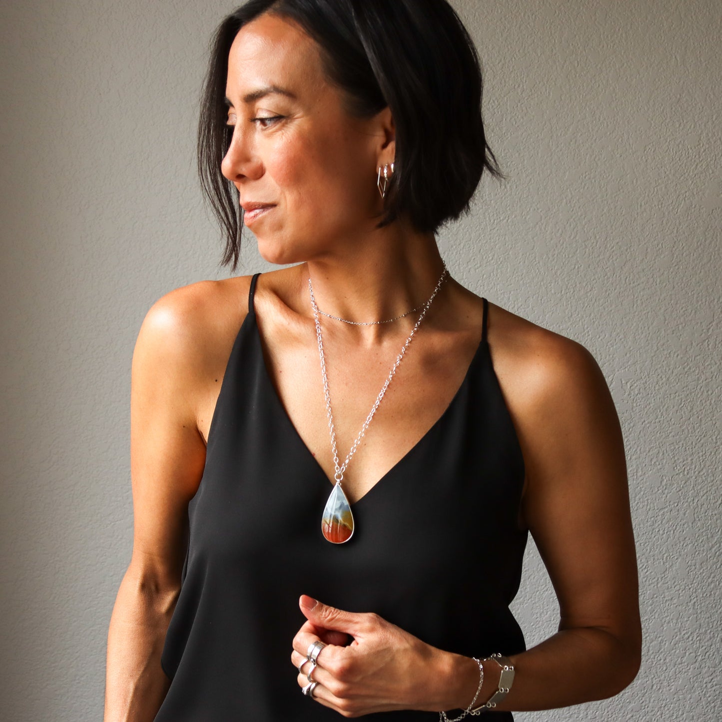 Watercolor Necklace - OOAK