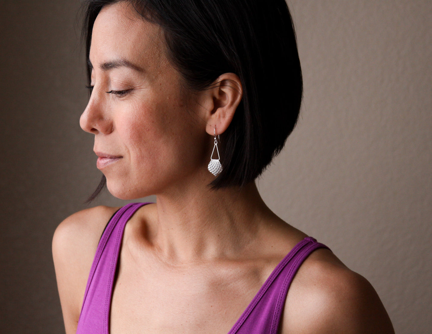 Alhambra Earrings - Silver, Small-dangle earrings-Blue Hour Designs