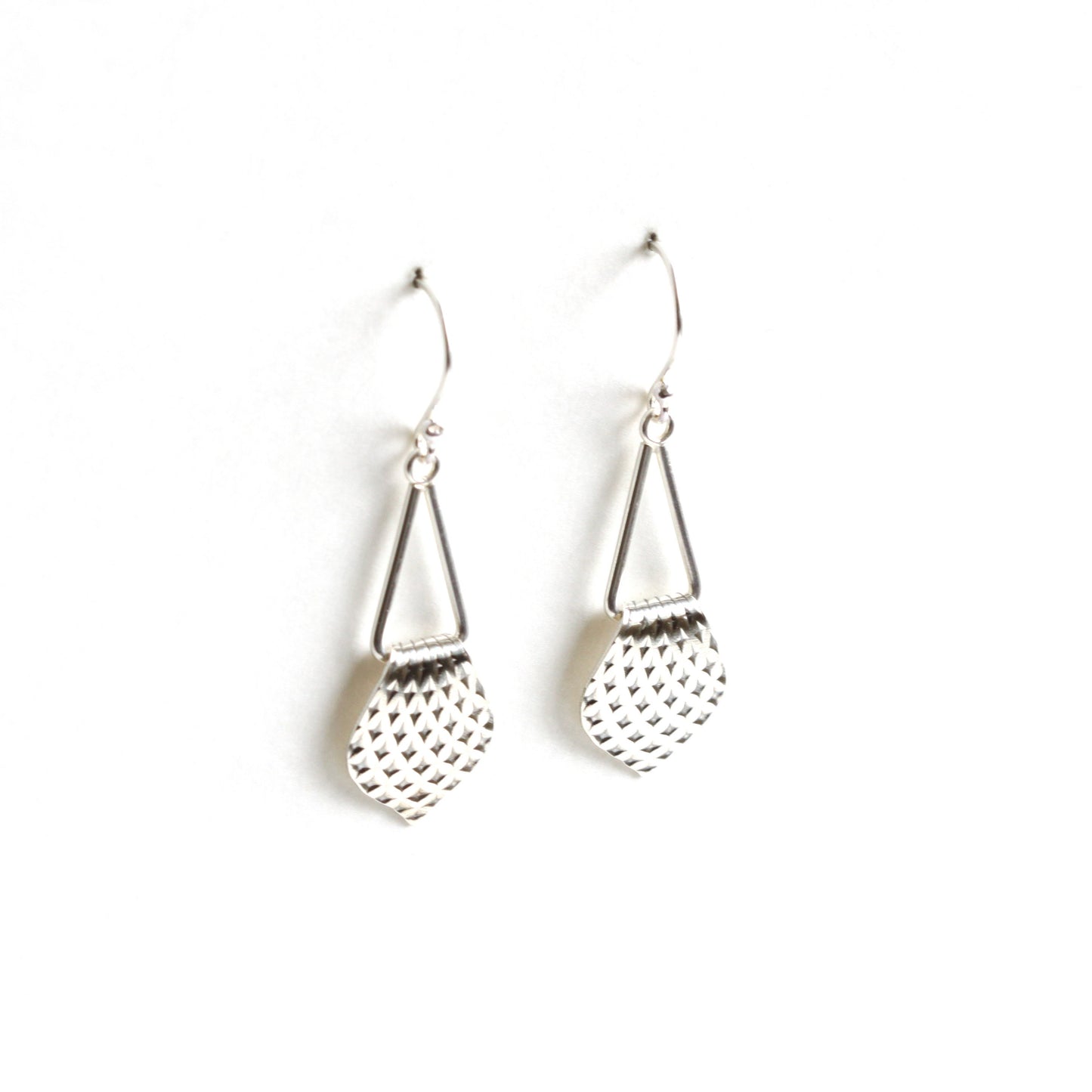 Alhambra Earrings - Silver, Small-dangle earrings-Blue Hour Designs