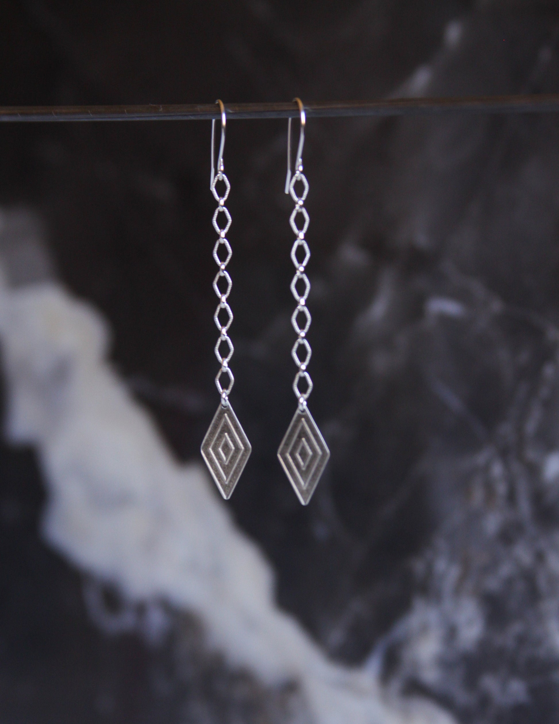 Arrow Earrings-dangle earrings-Blue Hour Designs