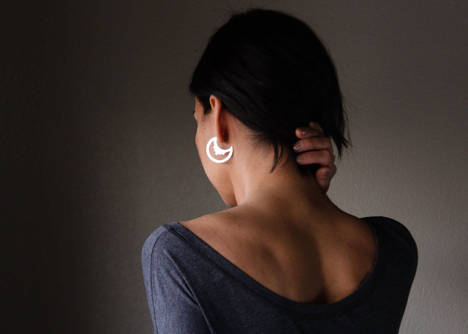 Azteca Hoops-hoop earrings-Blue Hour Designs