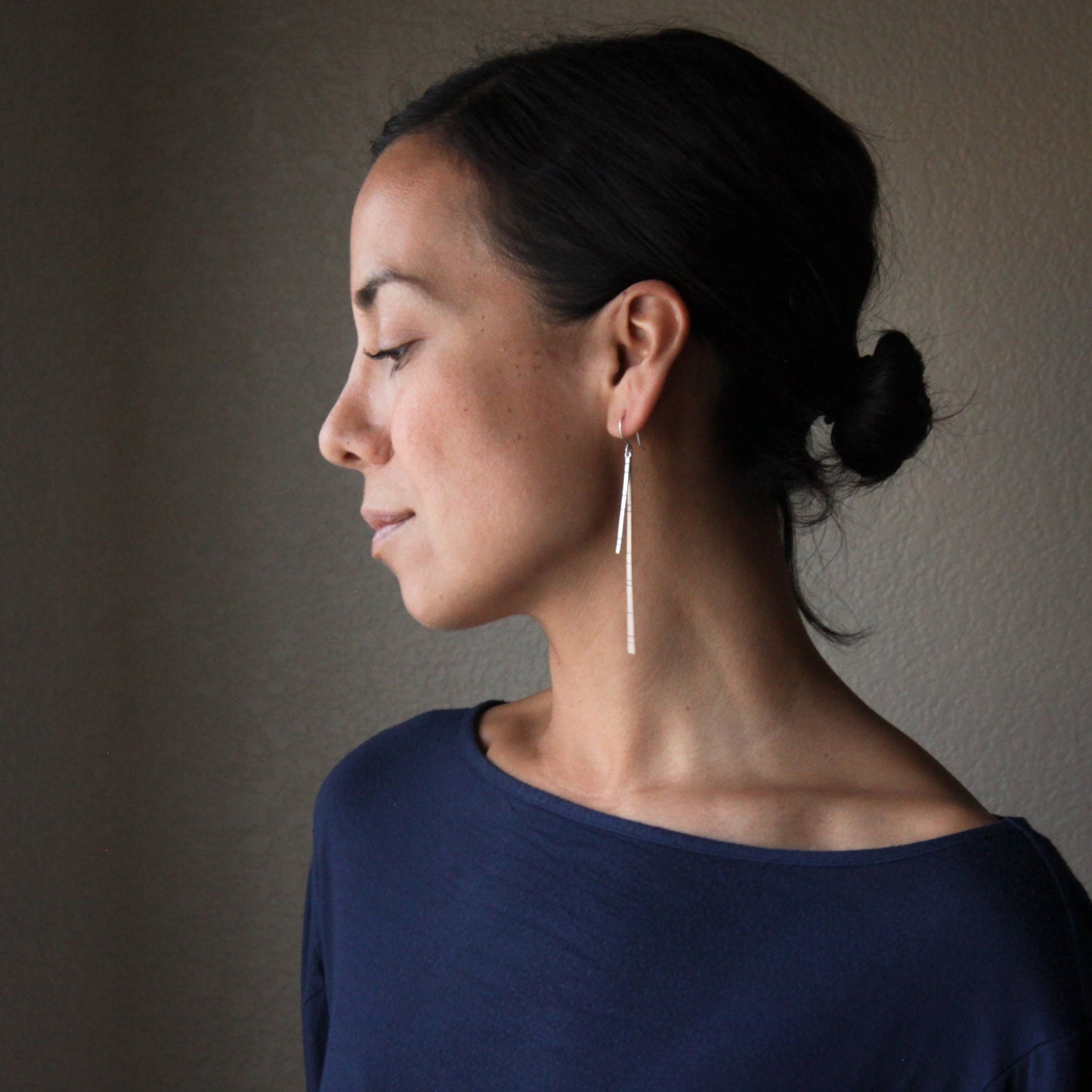 Chisel Earrings-dangle earrings-Blue Hour Designs