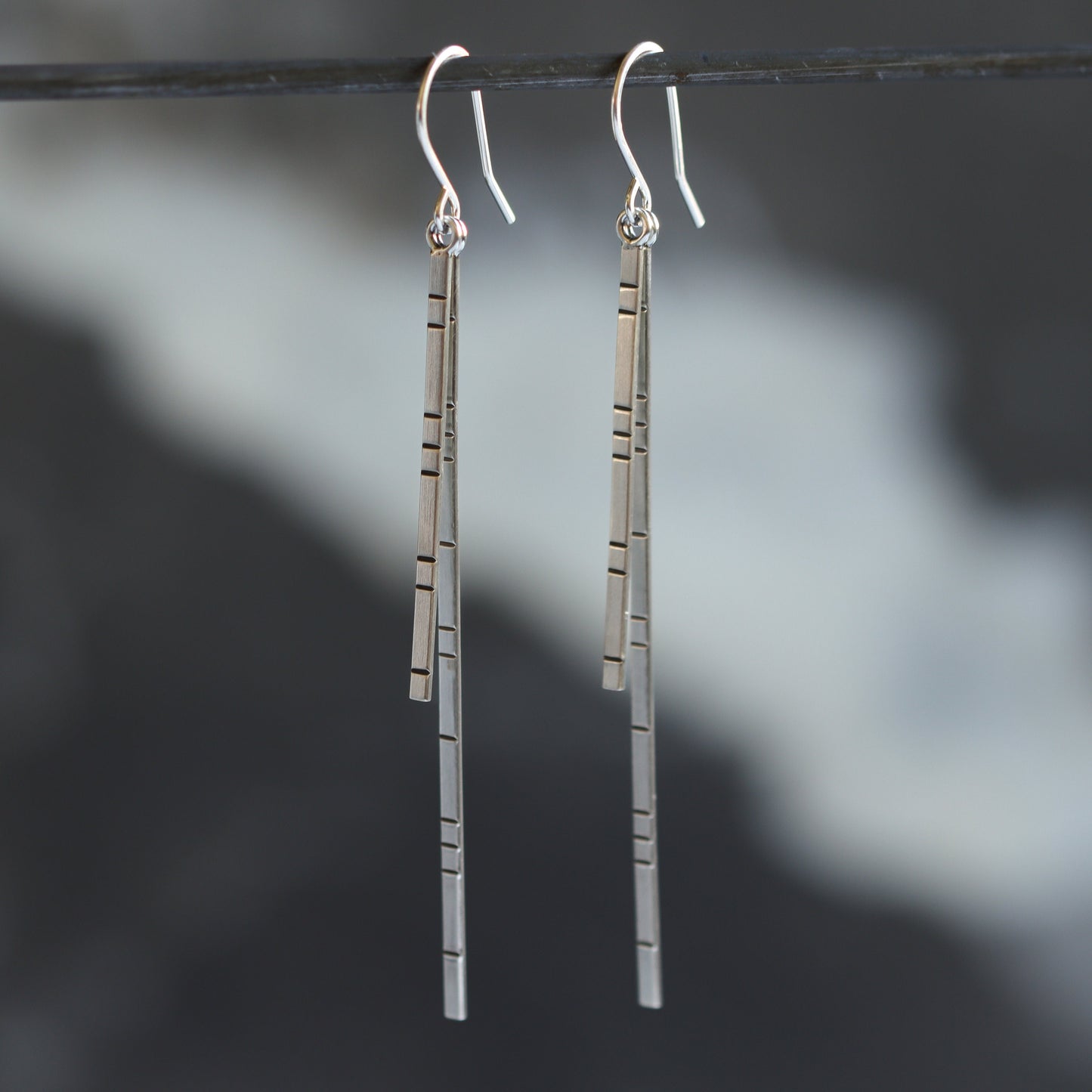 Chisel Earrings-dangle earrings-Blue Hour Designs