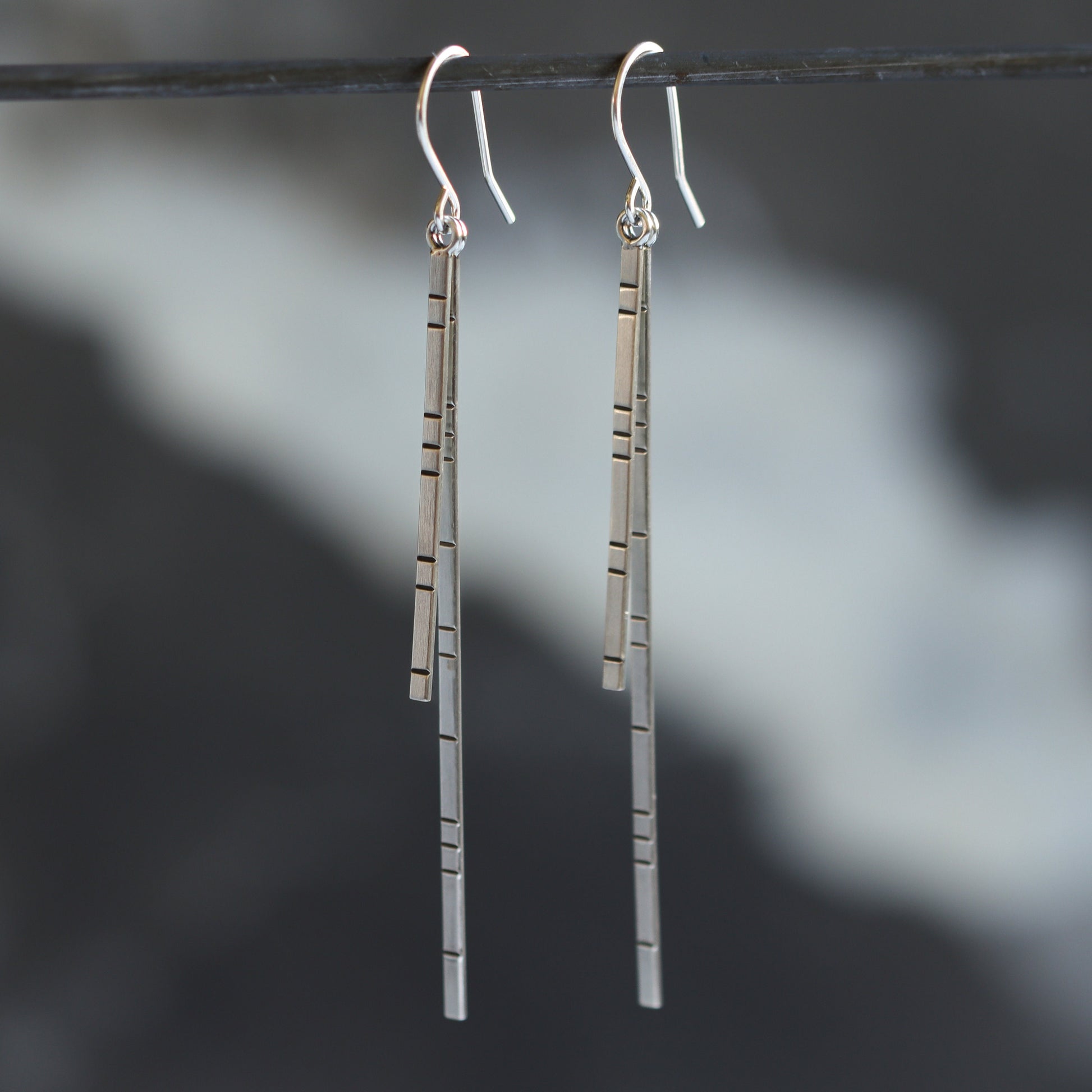 Chisel Earrings-dangle earrings-Blue Hour Designs