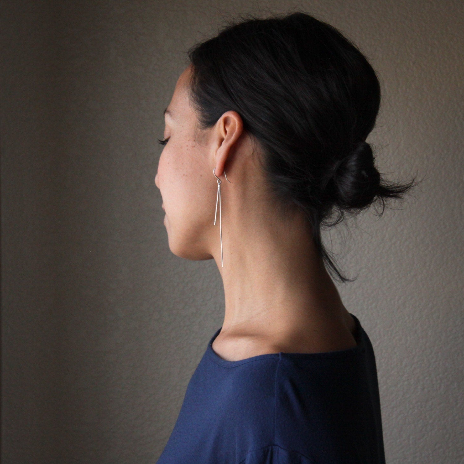 Chisel Earrings-dangle earrings-Blue Hour Designs