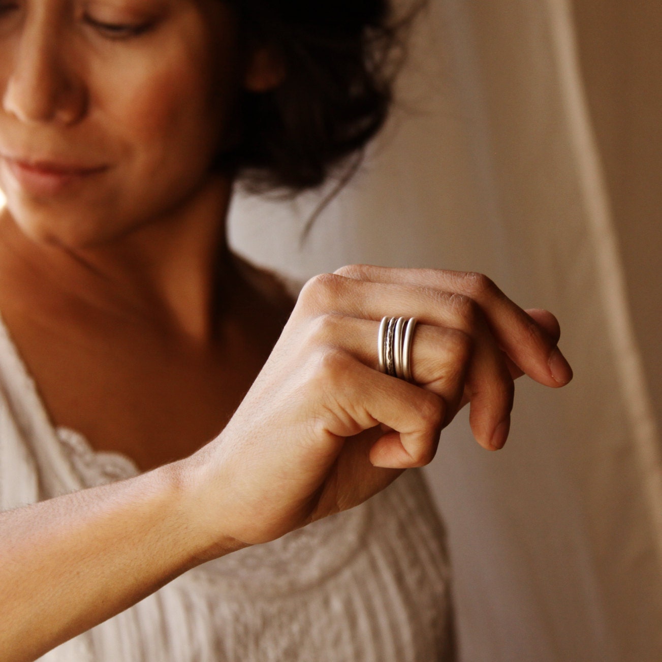 Cuatro Rings-stacking ring-Blue Hour Designs