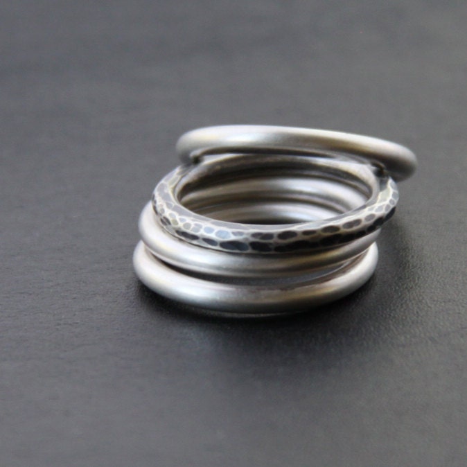 Cuatro Rings-stacking ring-Blue Hour Designs