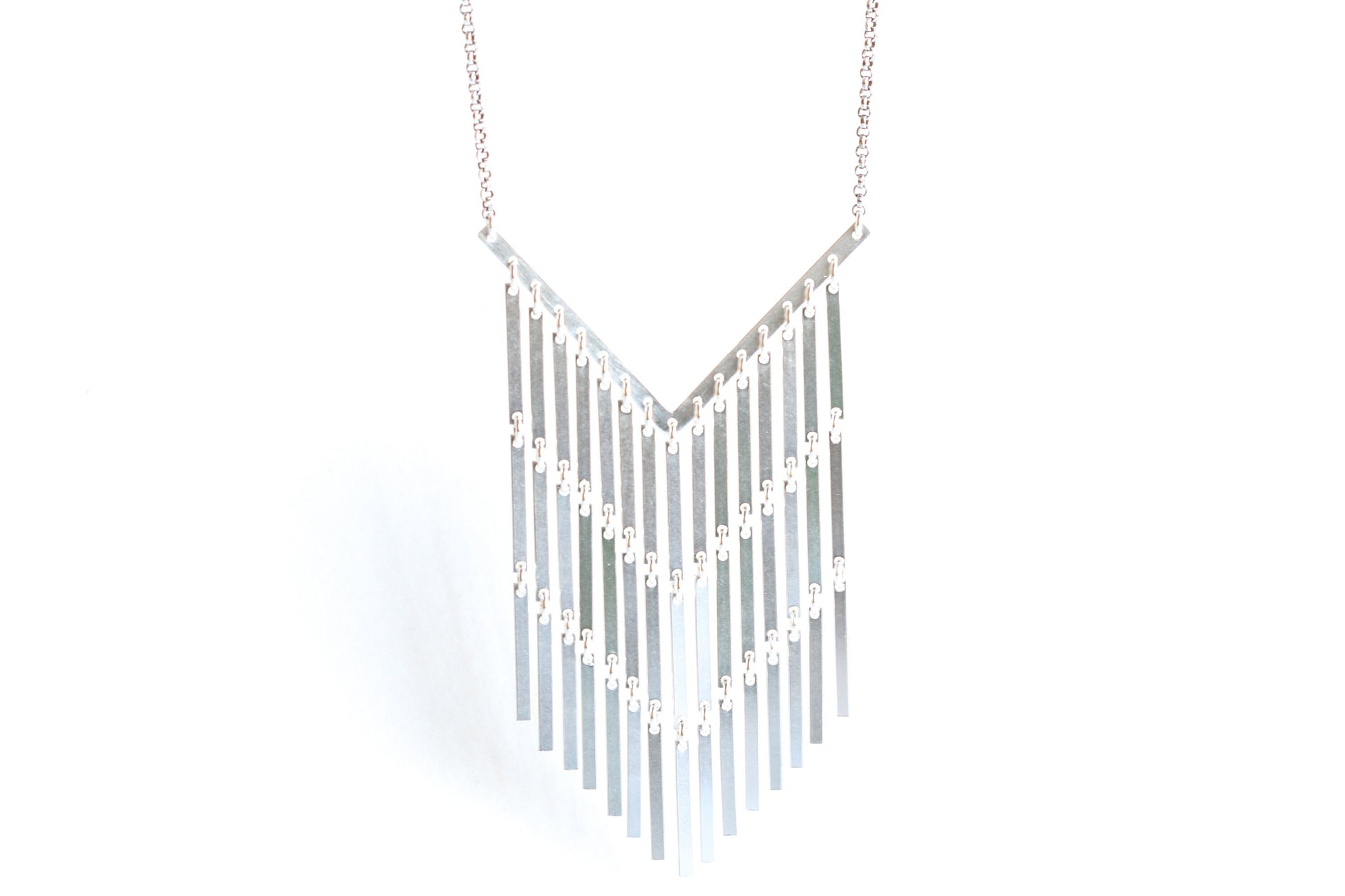 Fringe Channel Necklace-pendant necklace-Blue Hour Designs