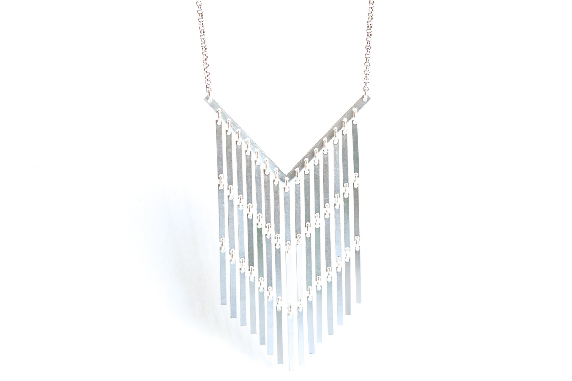Fringe Channel Necklace-pendant necklace-Blue Hour Designs