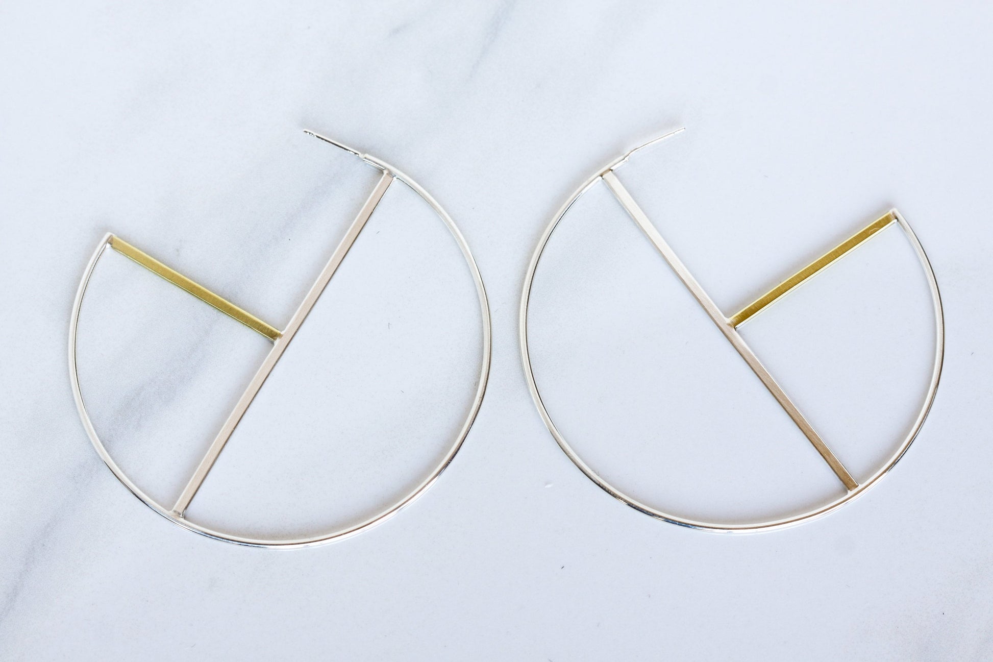 Geometric Hoop Earrings-hoop earrings-Blue Hour Designs