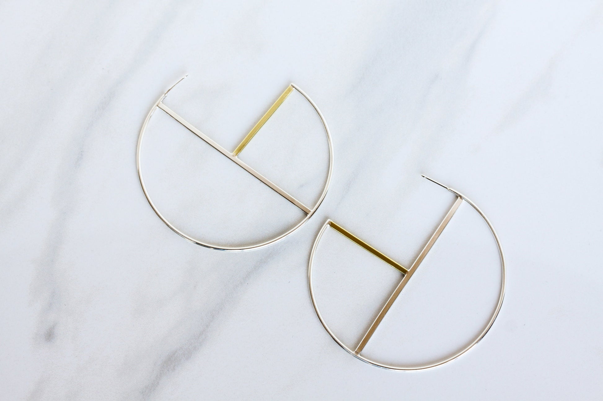 Geometric Hoop Earrings-hoop earrings-Blue Hour Designs
