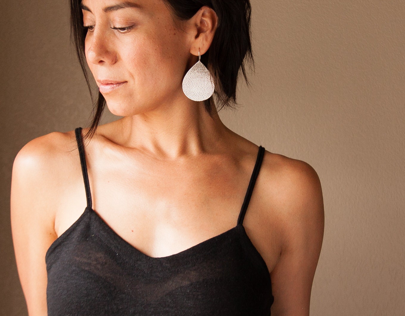 Juno Earrings - Silver, Large-dangle earrings-Blue Hour Designs