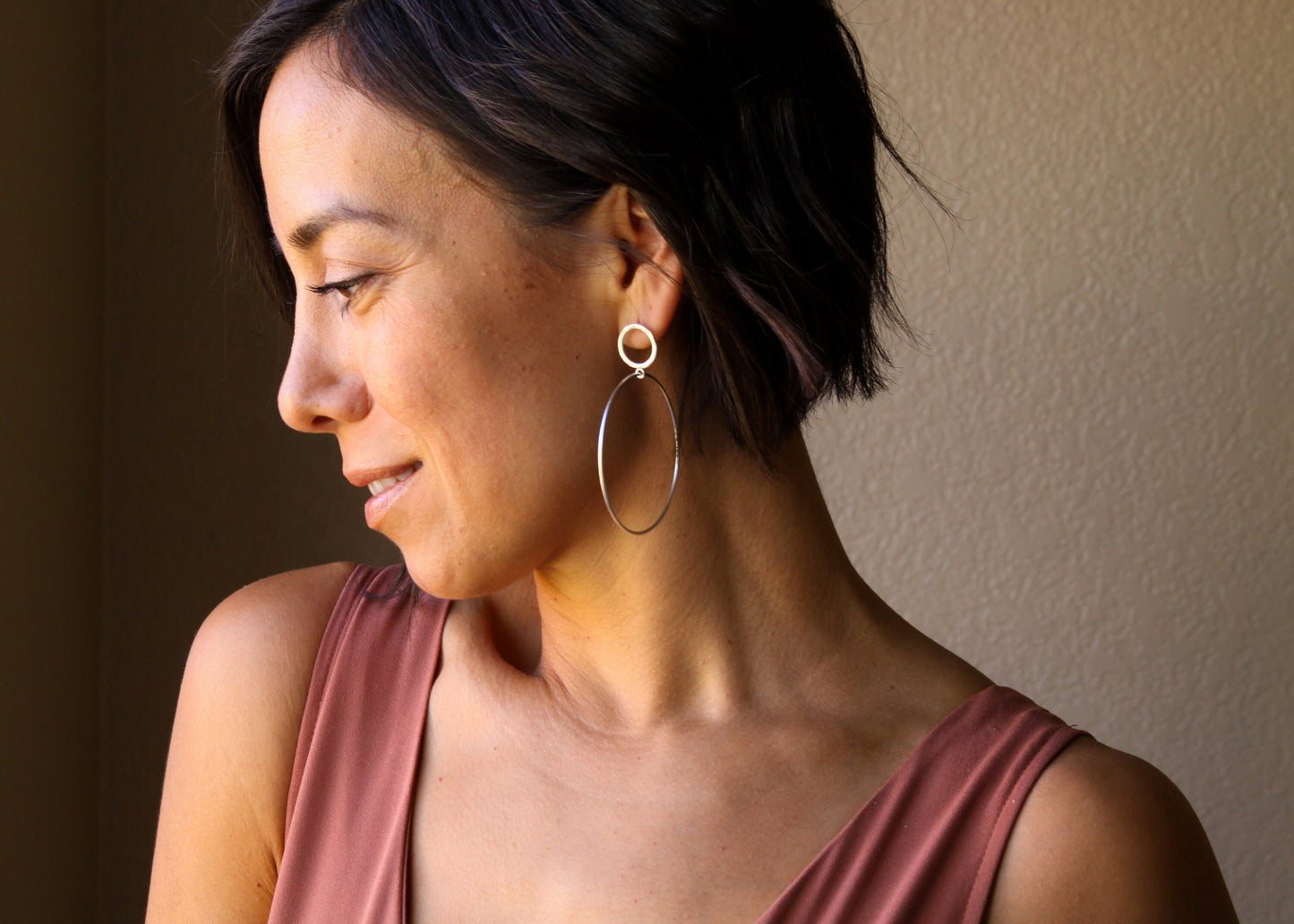 Keeper Hoops-hoop earrings-Blue Hour Designs
