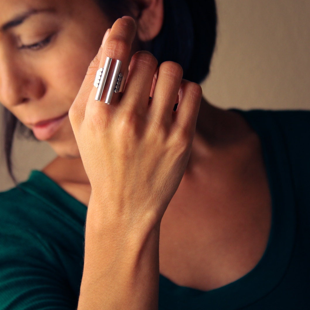 Monoliths Ring-cocktail ring-Blue Hour Designs