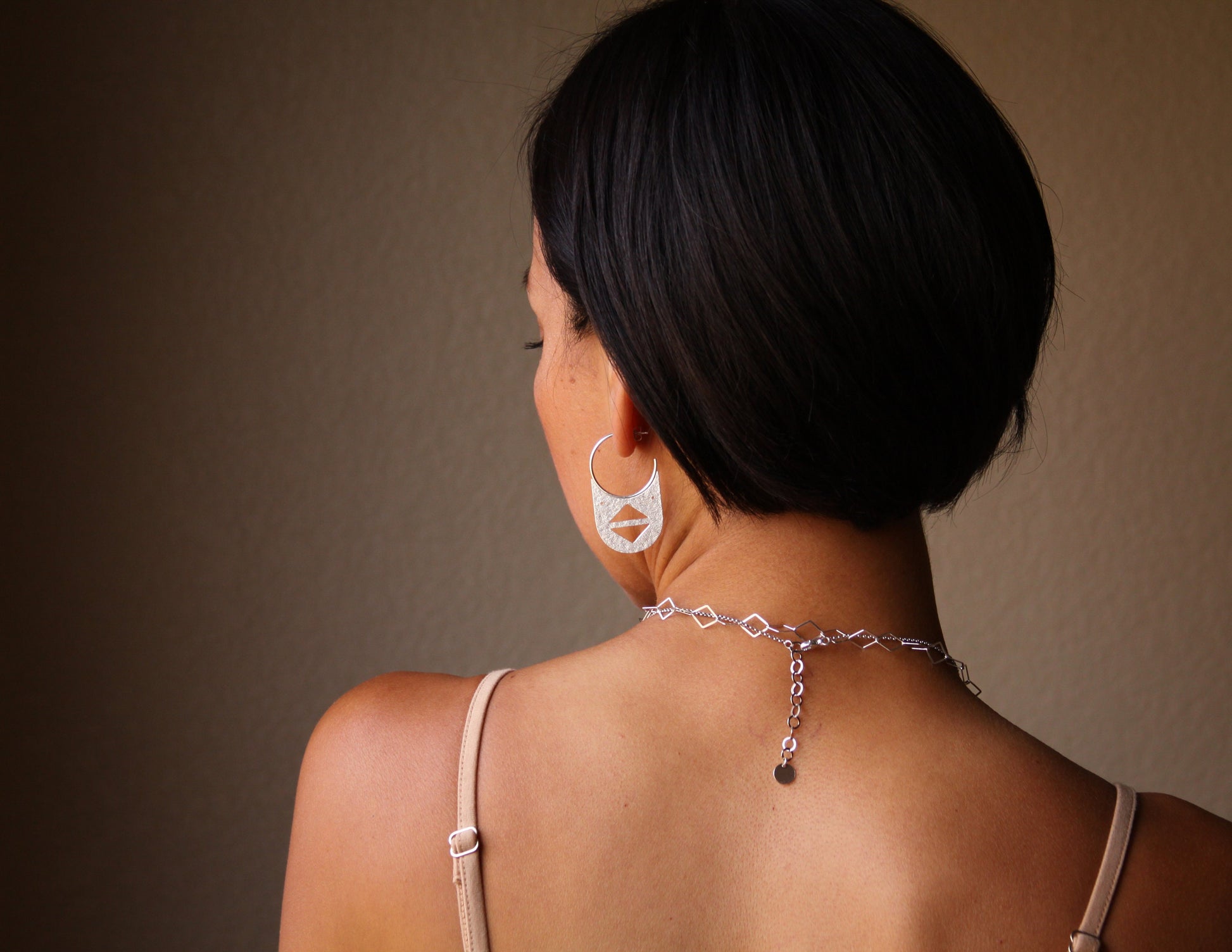 Olmec Earrings-hoop earrings-Blue Hour Designs