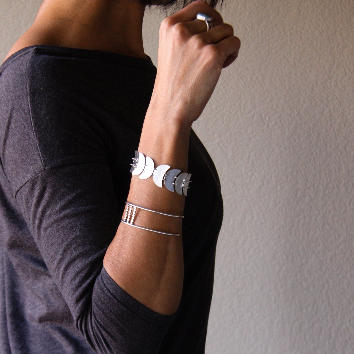 Parallel Cuff - Small-cuff bracelet-Blue Hour Designs