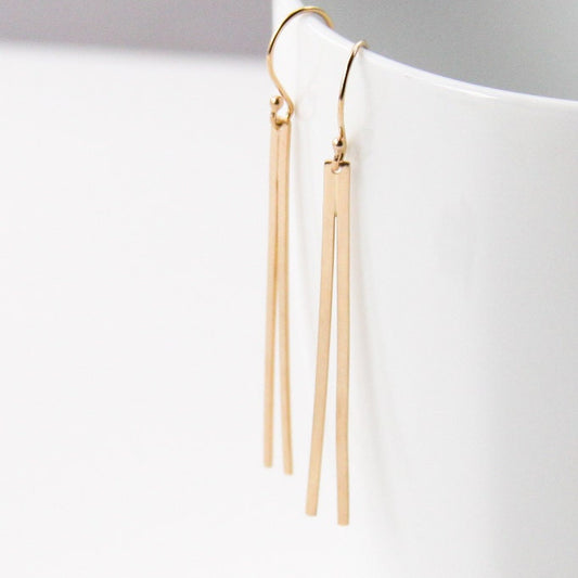 Prong Earrings-dangle earrings-Blue Hour Designs
