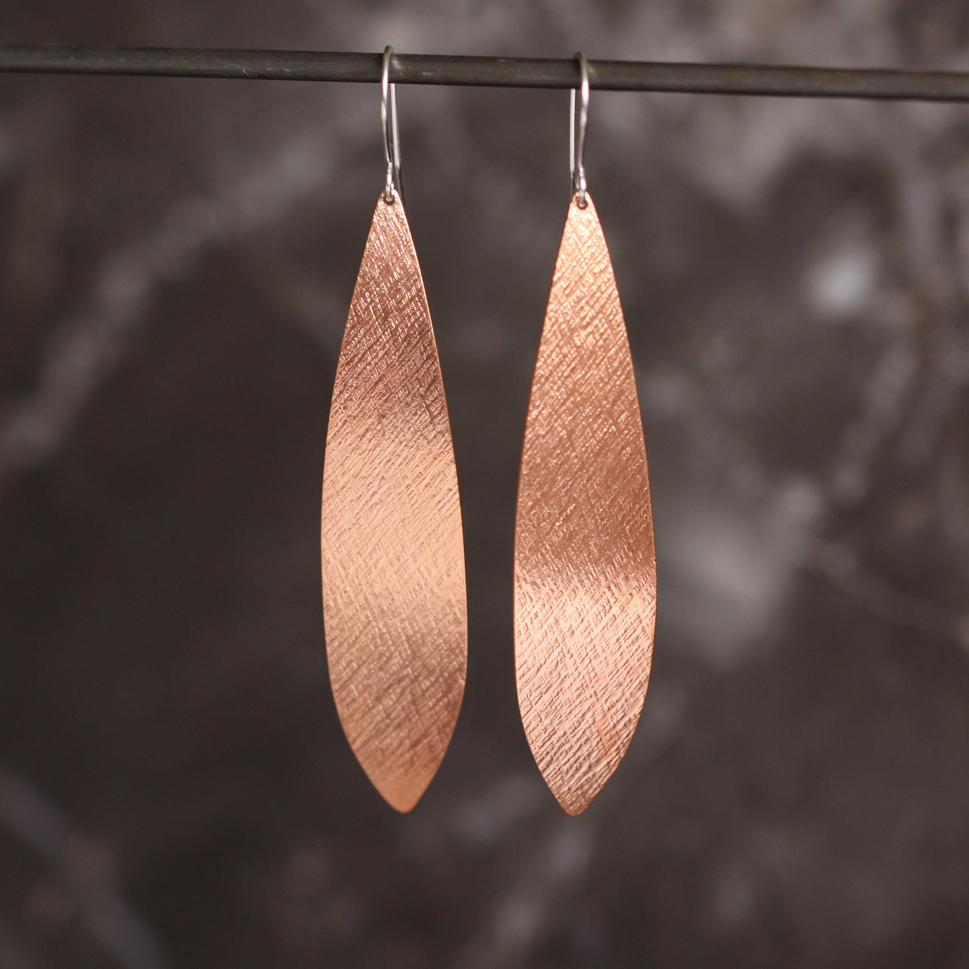 Quill Earrings - Copper-dangle earrings-Blue Hour Designs
