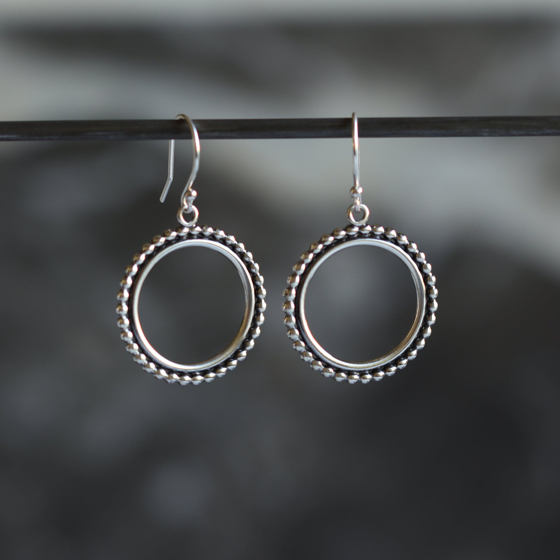 Relic Circle Earrings - Small-dangle earrings-Blue Hour Designs