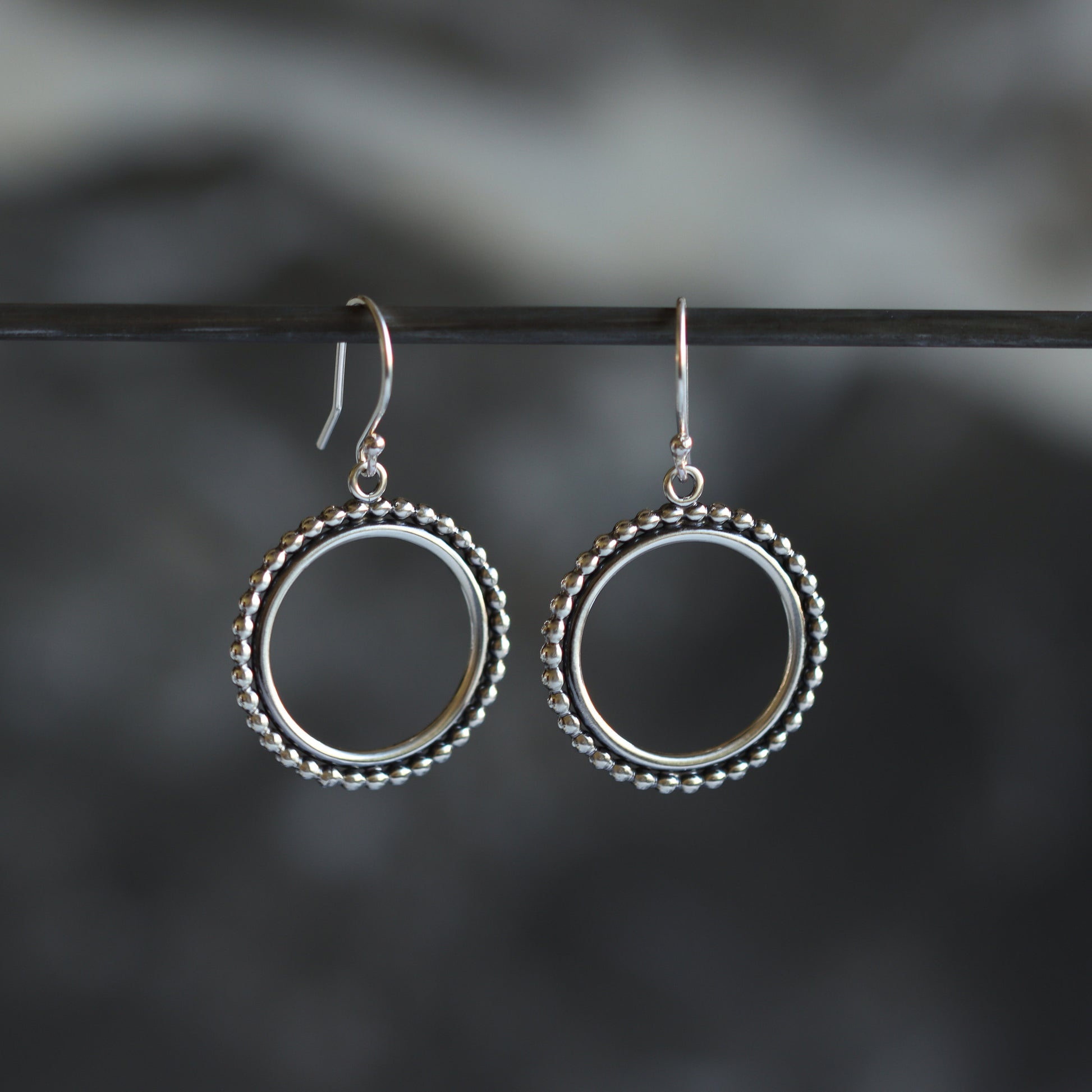 Relic Circle Earrings - Small-dangle earrings-Blue Hour Designs