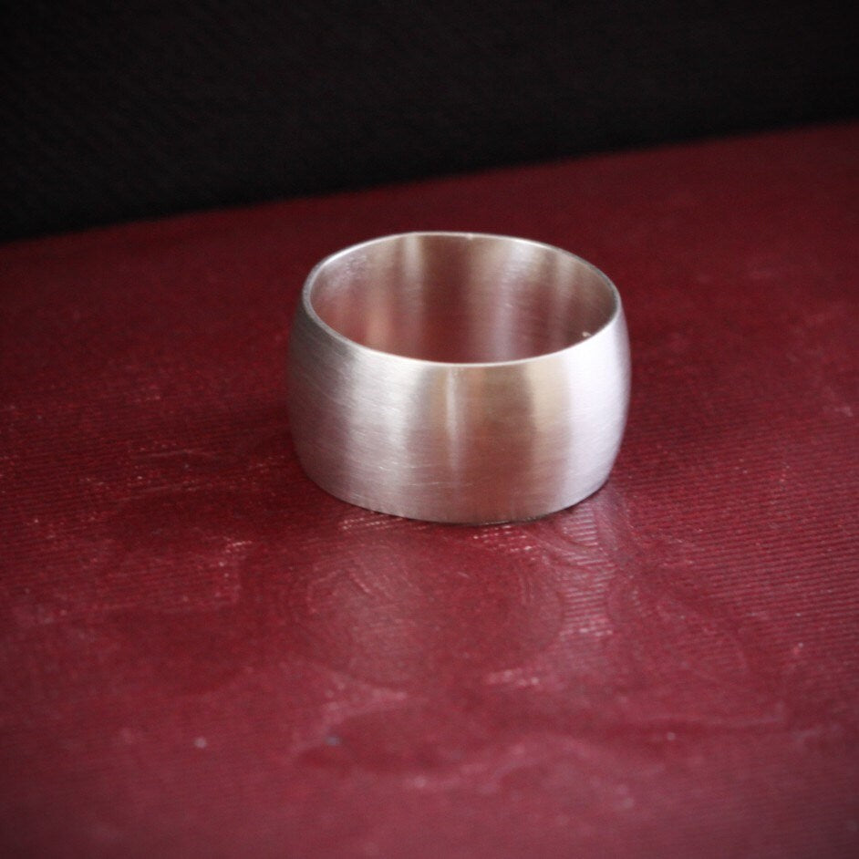 Silence Ring-wide band ring-Blue Hour Designs