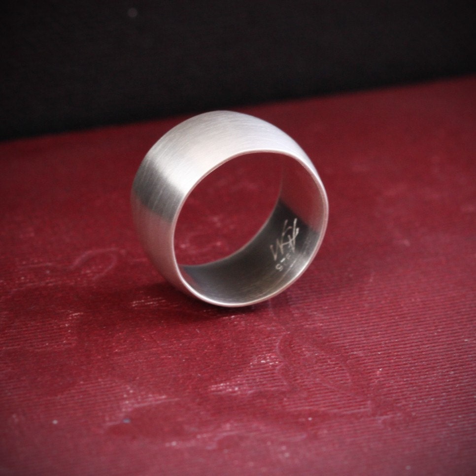 Silence Ring-wide band ring-Blue Hour Designs
